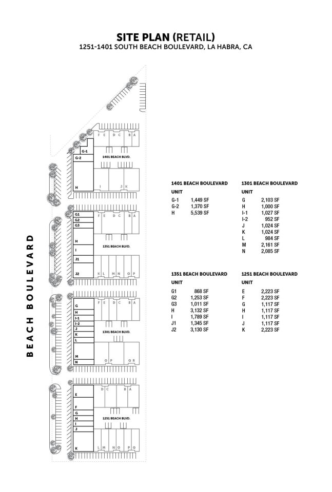 Retail Site Plan 1301 - 1401 S. Beach Blvd.